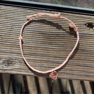 Pink Heart Charm Braided Bracelet - Women Jewelry - Puravida